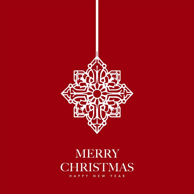 Premium Vector Vector red merry christmas minimal modern festival