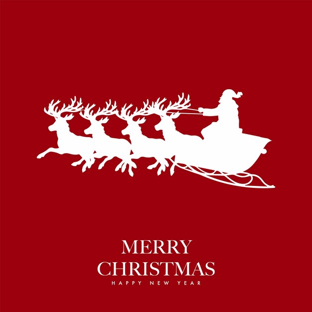 Premium Vector Vector red merry christmas minimal modern festival card design happy new year