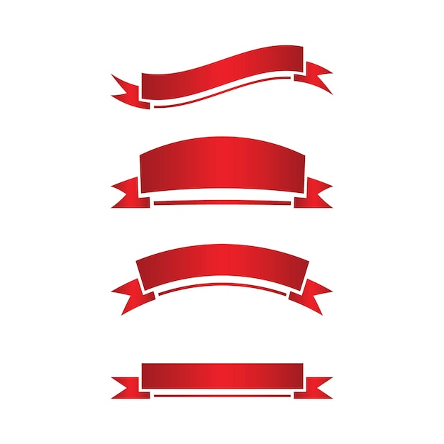 Premium Vector | Vector red ribbon ribbon banner illustration design