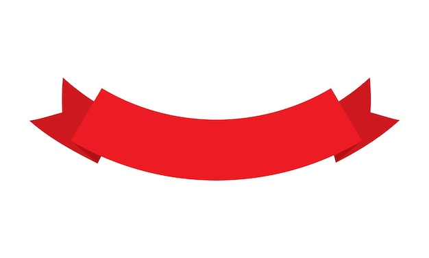 Vector red ribbon vector illustration concept