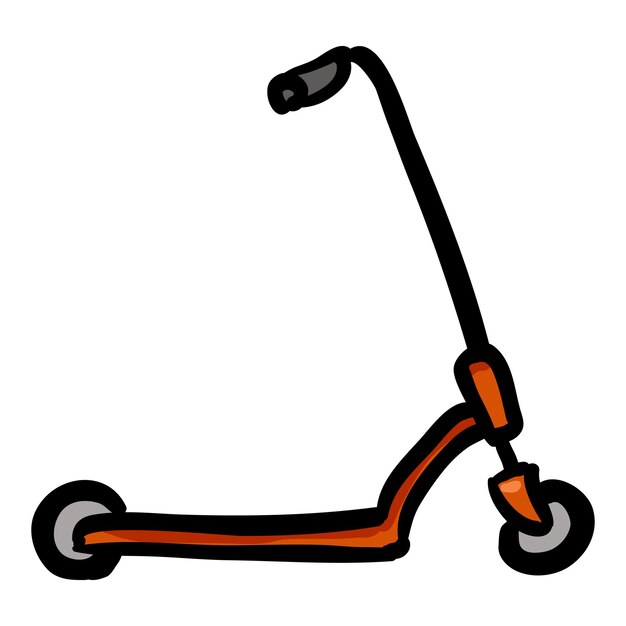 Vector Red Scooter Doodle Icon