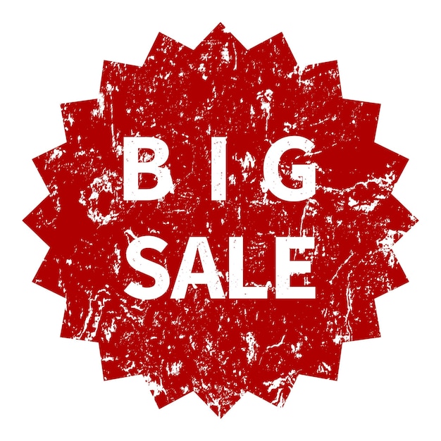 Vector Red Stamp Big Sale