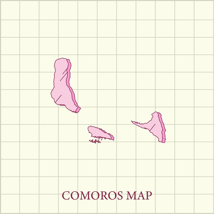 Vector vector regions map of comoros