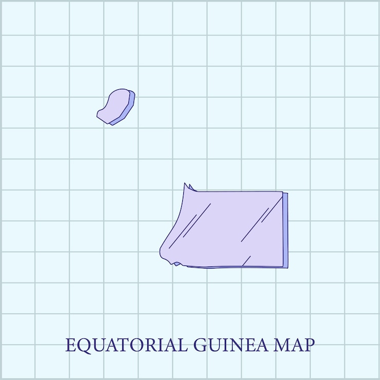 वेक्टर vector regions map of equatorial guinea