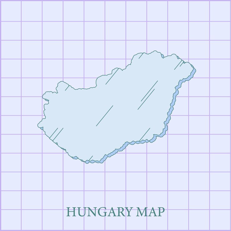 Vector vector regions map of hungary