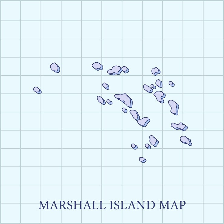 Vector vector regions map of marshall island