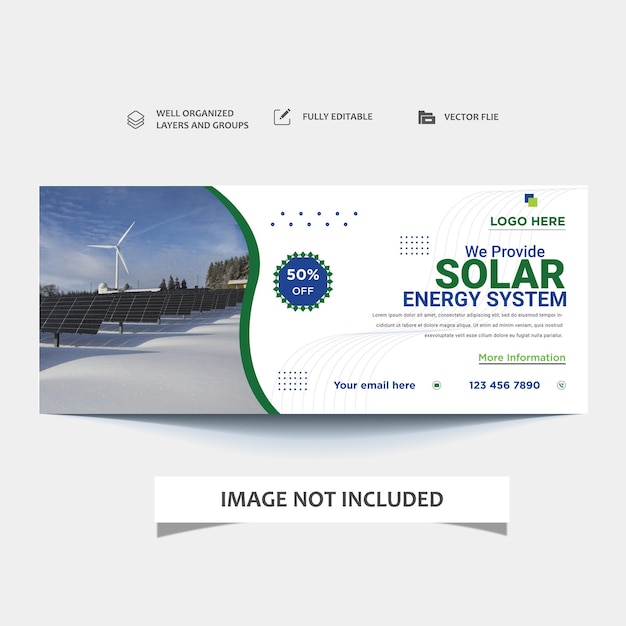 Vector vector renewable and clean energy social media banner template