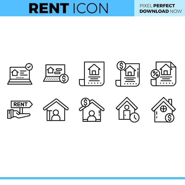 Vector Rent icon set