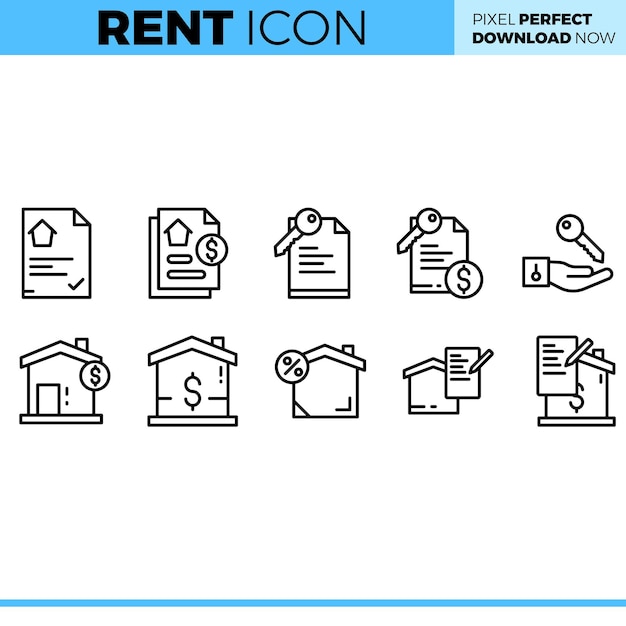 Vector Rent icon set