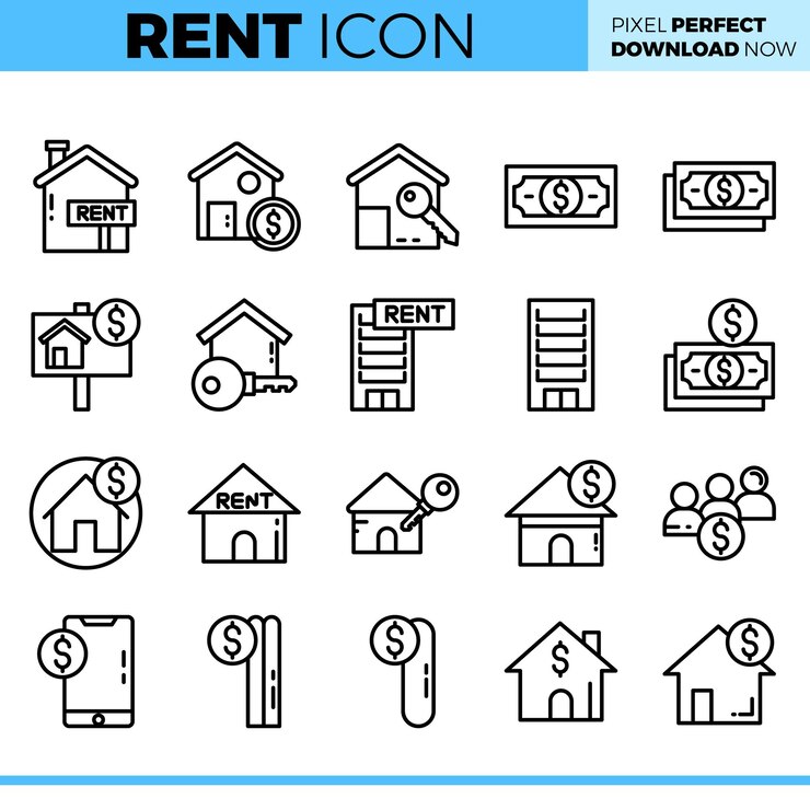 Vector Rent icon set