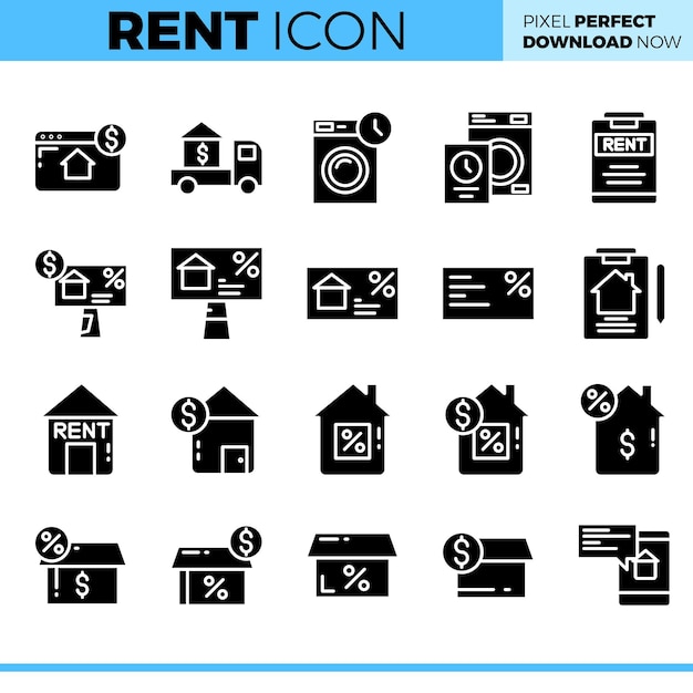 Vector Rent icon set