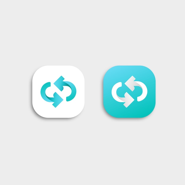 vector repeat reset return icon set web app icon