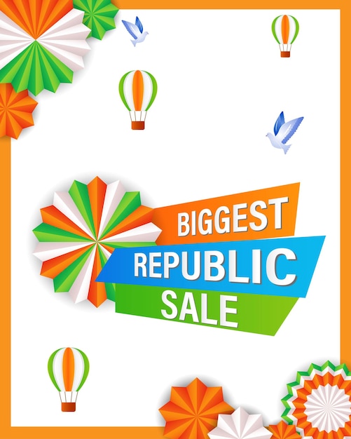 Vector Republic Day Sale banner