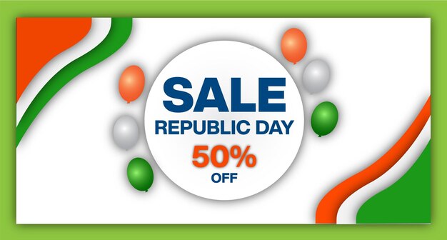 Vector Republic day sale banner