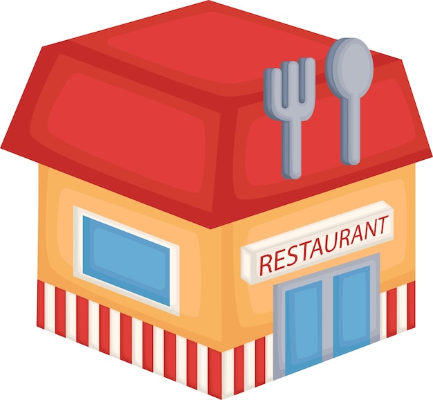 a vector of a restaurant building