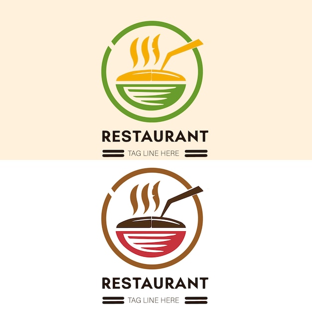 Vettore modello di progettazione del logo del ristorante vettoriale