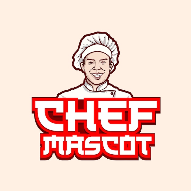 Vector vector restaurant logo illustration chef mascot