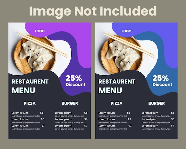 vector restaurant menu design template