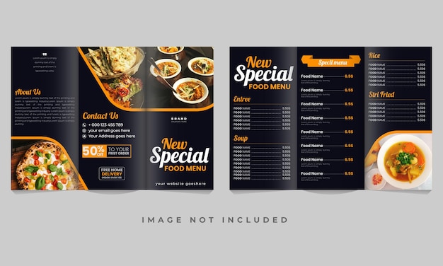 vector restaurant menu template