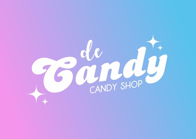 vector retro candy logo illustration