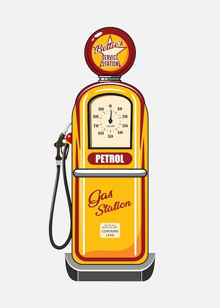 Vector retro gas station1