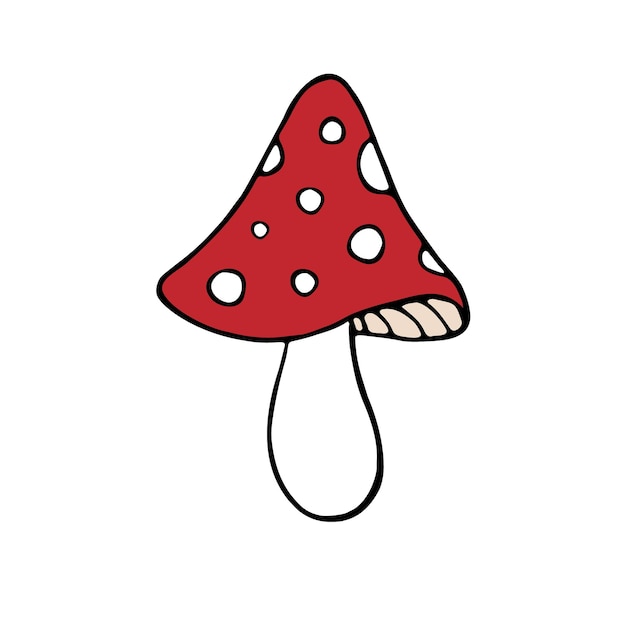 Vector retro groovy mushroom