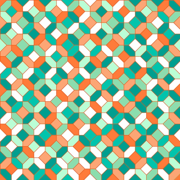 Vector Retro Hong Kong Seamless Patten in Vibrant colors