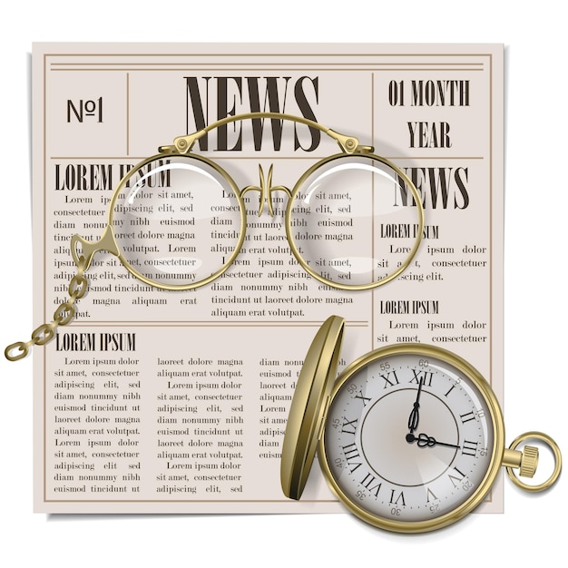 Vector vector retro newspaper concept