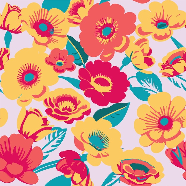 Vector retro vintage abstract floral seamless surface pattern per prodotti o stampe su carta da imballaggio