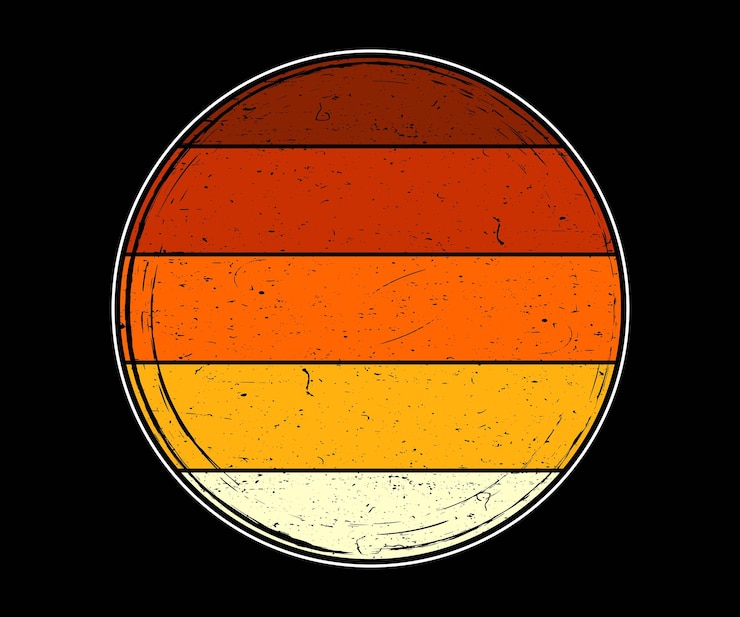 वेक्टर vector retro vintage sunset on black background graphics for tshirts