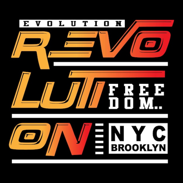 vector revolution slogan t shirt typography design