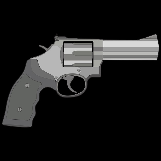 Vettore vettore dell'arte del revolver pistola da tiro illustrazione dell'arma vettore della pistola revolver illustrazione moderna