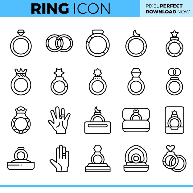 Vector ring pictogramserie