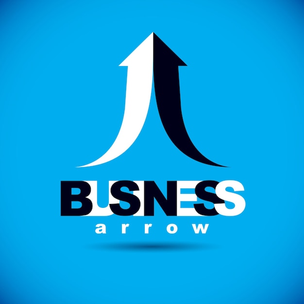 Vector vector rising arrow. business success conceptual logo. company development trend.