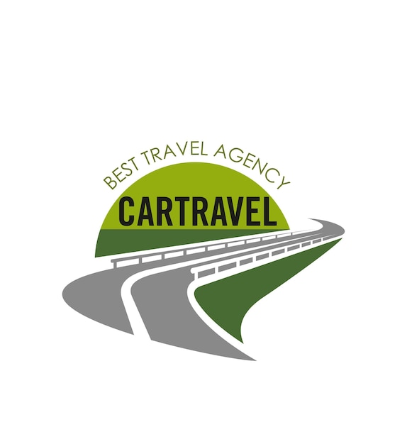 Vector road icon for tourist travel agency