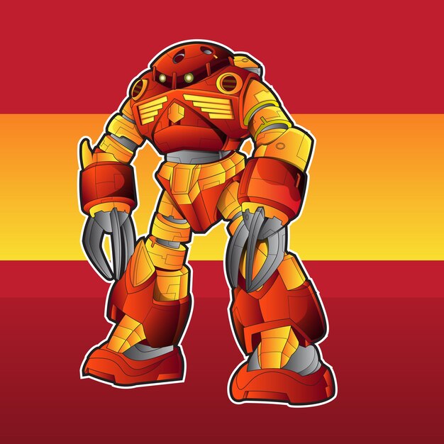 아이들을 위한 벡터 로봇 캐릭터 전자 휴머노이드 고립 로봇 costum 전쟁 슈트