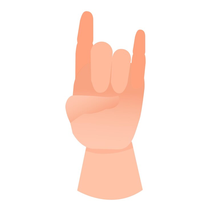 Vector vector rock hand gesture music show element