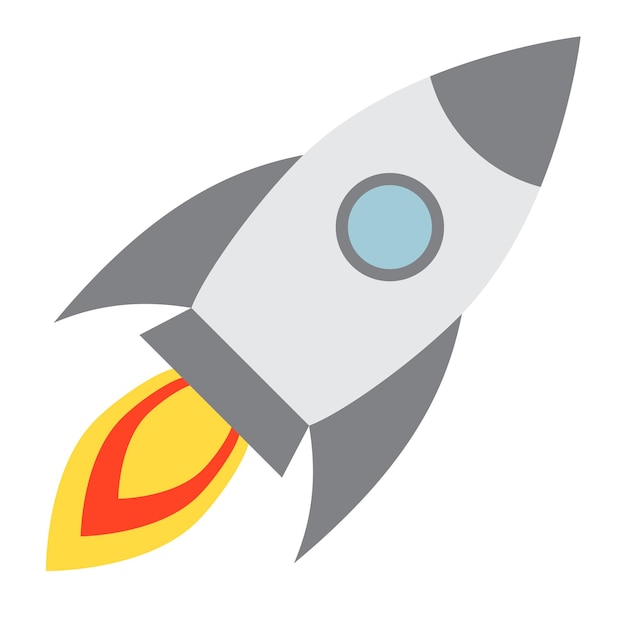 Premium Vector | Vector rocket in flat style