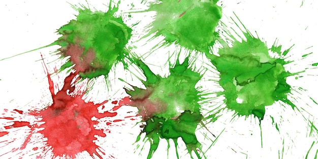 Vector rode en groene aquarel splatter