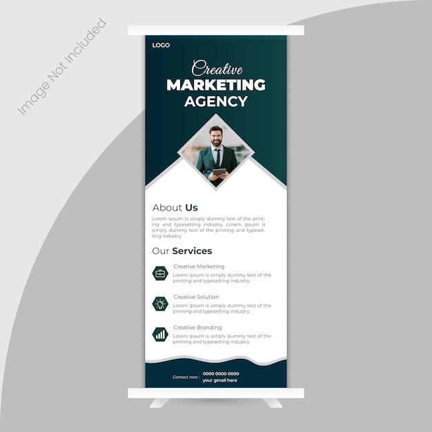 Vector vector roll up banner design