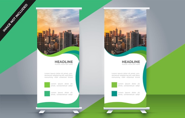 vector Roll up business template in leaf style