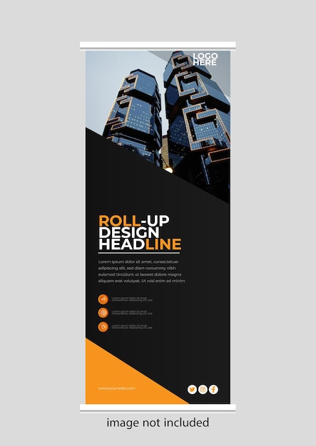 Vector rollup banner design