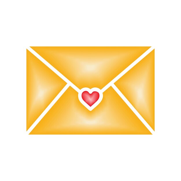 Vector vector romantic couple love letter valentine day celebration icon