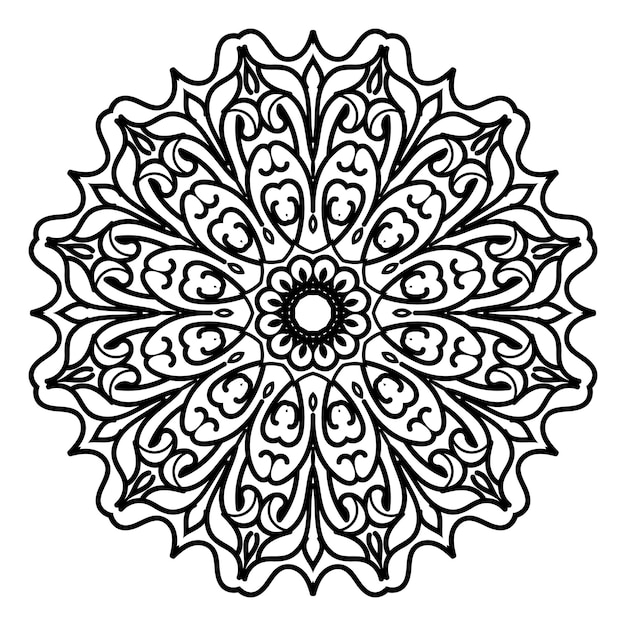 Vector ronde sier luxe mandala decoratie in etnisch oosters