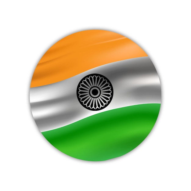 Vector Ronde vlag van India