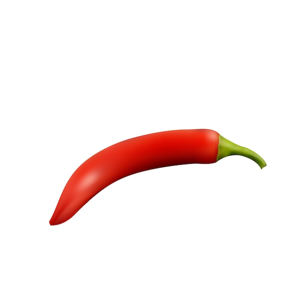 Vector Roodgloeiende Spaanse peper op witte achtergrond