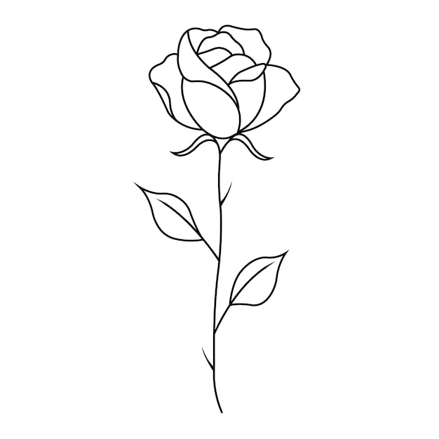 벡터 장미 아이콘입니다. 꽃의 상징입니다.단순 격리된 그림입니다.EPS 10.
