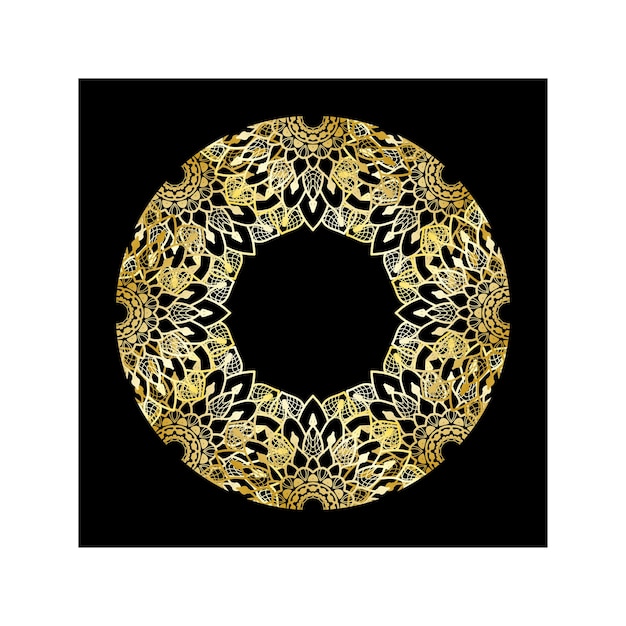 Vector round abstract circle Luxury Mandala style