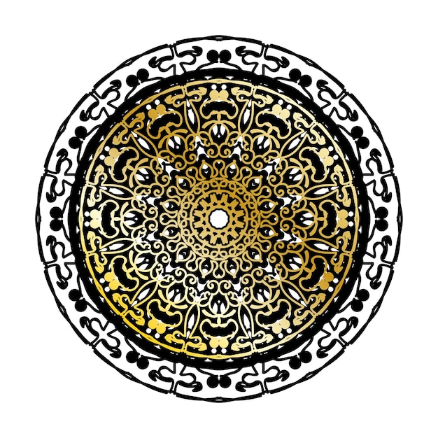 Vector round abstract circle Luxury Mandala style