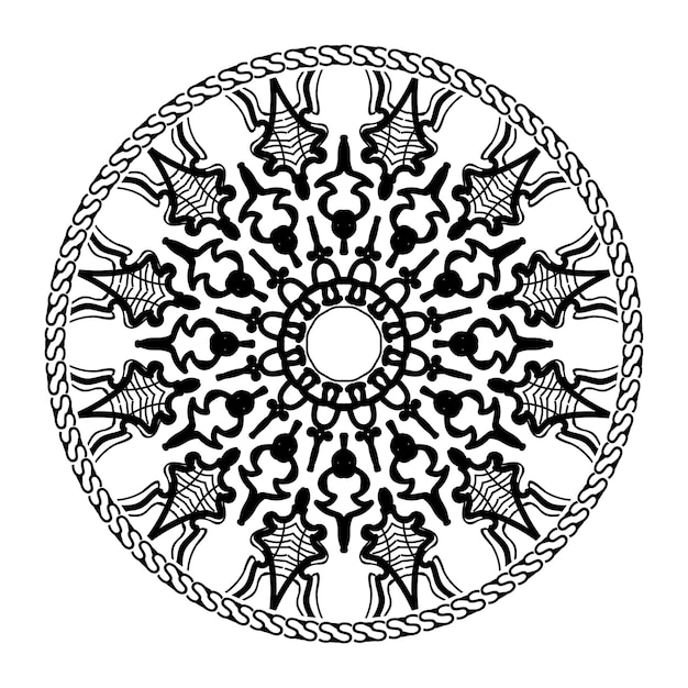 Vector round abstract circle Mandala style